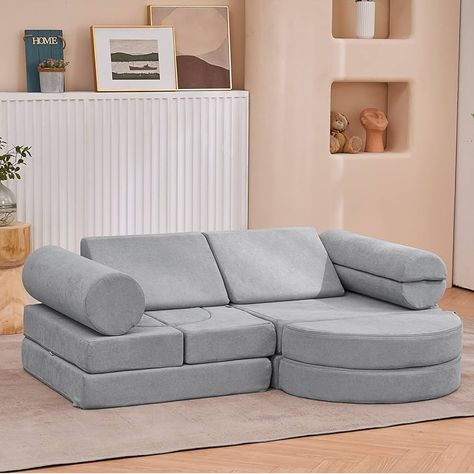 jela Kids Couch 14PCS Luxury, Floor Couch Floor Sofa Modular Furniture for Adults, Playhouse Play Set for Toddlers Babies, Modular Foam Play Couch (Moonlight Grey, 57"x28"x18") : Amazon.ca: Home Sofa Taupe, Play Couch, Kids Couch, Sofa Modular, Floor Couch, Floor Sofa, Luxury Floor, Kids Flooring, Kids Sofa