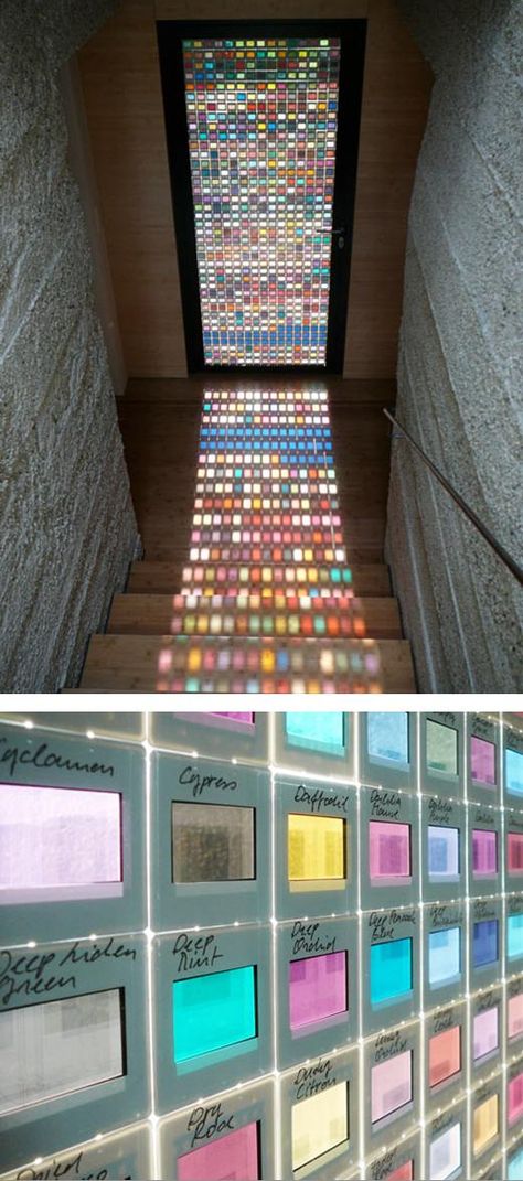 Pantone swatch door, awesome Pantone Swatch, Stained Glass Wall Art, Modern Stained Glass, Stained Glass Door, Verre Design, Door Glass Design, Cool Doors, Stained Glass Window Hanging, Stained Glass Designs