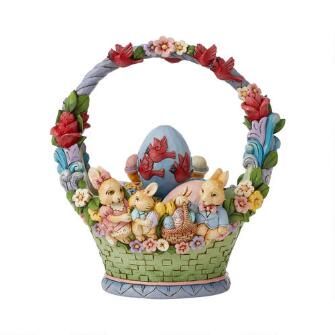 Easter Presents, Bunny Basket, Jim Shore, Rich Color Palette, Spring Home Decor, Easter Sunday, Easter Basket, Easter Baskets, Collectible Figurines