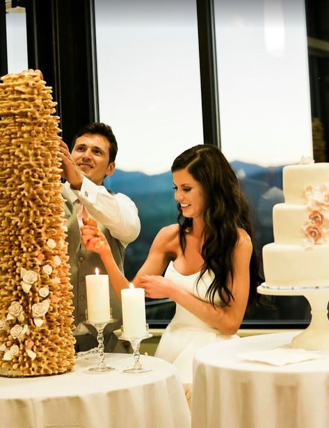 We love seeing all of the different family and cultural wedding traditions! This is a traditional Lithuanian cake called Šakotis, which means "branchy tree cake". Šakotis is one of the most important desserts in Lithuanian celebrations, especially at weddings. Lithuanian Wedding Traditions, Lithuanian Cake, Lithuanian Wedding, Cultural Wedding, Tree Cake, Wedding Traditions, Tree Cakes, Wedding Themes, Wedding Cake