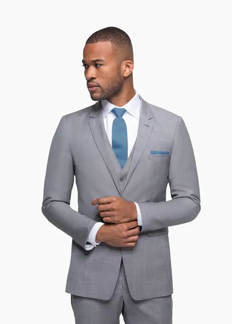 Men's Suit & Tuxedo Collection | Generation Tux Suit For Groomsmen, Indigo Blue Suit, Bright Blue Suit, Gray Suits, Sharkskin Suit, Grey Tuxedo, Dark Blue Suit, Wedding Tux, Charcoal Suit