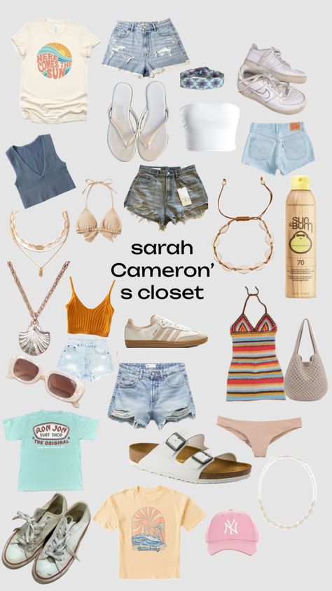 Sarah’s closet #pouge #p4l #pouges4life #outerbanks #sarahcameron #obx Pouge Life Outfit Aesthetic, Beachy Core Outfits, Obx Outfits Sarah, Obx Sarah Cameron Outfits, Outerbanks Aethstetic Outfit, Outer Banks Themed Outfits, Outerbanks Outfit Inspiration, Coastal Outfit Ideas, Kiera Outer Banks Outfits