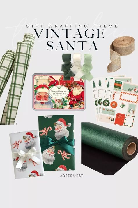 Classic Santa wrapping paper, vintage Santa wrapping paper, retro Christmas Santa gift wrap and supplies, Christmas gift wrap ideas and inspo Vintage Santa Wrapping Paper, Christmas Gift Wrap Ideas, Santa Wrapping Paper, Santa Wrapping, Christmas Santa Gifts, Gift Wrap Ideas, Vintage Christmas Gifts, Christmas Gift Wrap, Wrap Ideas