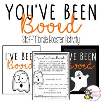 This You've Been Booed Staff activity is perfect to start off the holiday season and have fun!Included in this packet:Editable LetterEditable Letter with tear off stripLetter with tear off stripDirections to include to each teacher (multiple templates)Poem (multiple templates)Gift tags (small-4 per sheet and large- 2 per sheet)Door hanger to let the others know "I've Been Booed!"Door sign to postCheck out the preview to see the styles included!Check me out on Pinterest and Facebook!Also, follow October Teacher Morale Ideas, You’ve Been Booed Ideas School, Staff Engagement Activities, Staff Activities, Morale Ideas, Work Team Building, Staff Engagement, Teacher Morale, Been Booed