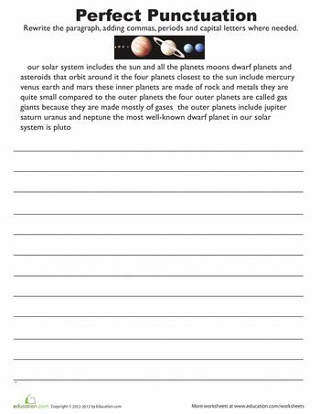 Worksheets: Proper Punctuation: Paragraph Rewrite Punctuation Paragraph Worksheets, Kagen Strategies, Punctuation Games, English Starters, Proper Punctuation, Paragraph Writing Worksheets, Punctuation Practice, Paragraph Worksheets, Punctuation Activities