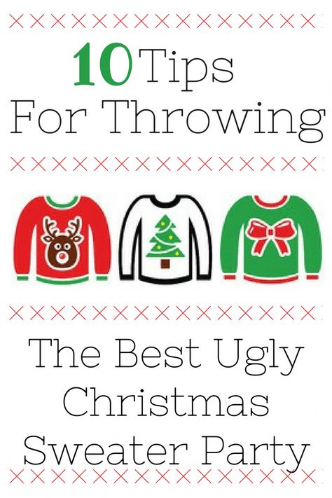 Ugly Sweater Christmas Party Ideas, Ugly Sweater Outfits, Ugly Xmas Sweater Party, Ugly Sweater Party Ideas, Ugly Christmas Sweater Party Ideas, Christmas Sweater Party Ideas, Sweater Party Ideas, Diy Christmas Sweater, Ugly Sweater Christmas Party