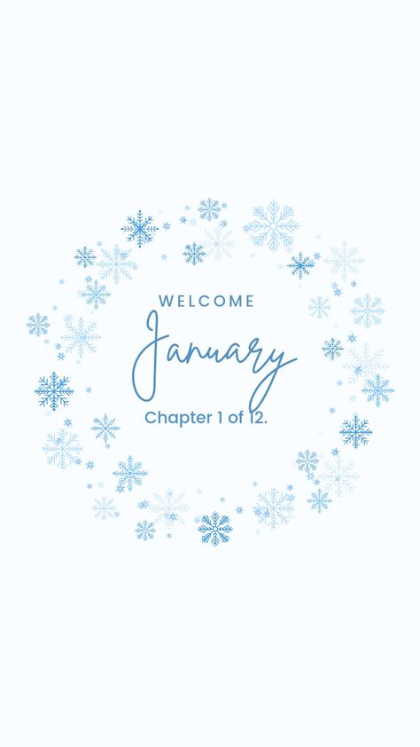 After seeing the idea on Pinterest I decided to make my own and share them with everyone else! January Chapter 1 Of 12, Chapter 1 Of 12, Months Wallpaper, New Year's Eve Wallpaper, January Wallpaper, New Year Wishes Images, Holiday Logo, Hello January, Happy New Year Wallpaper