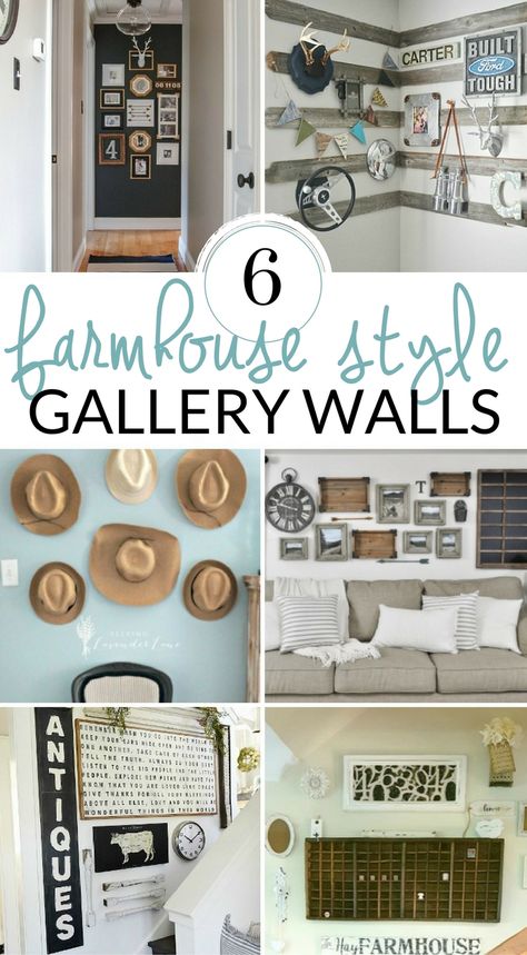 Fill your empty walls with these DIY farmhouse wall decor ideas. Try a DIY wall art piece, create a farmhouse gallery wall, or style farmhouse shelves. Diy Farmhouse Wall Decor, Farmhouse Wall Decor Diy, Nice Farmhouse, Farmhouse Kitchen Wall Decor, Farmhouse Gallery Wall, Farmhouse Living Room Decor Ideas, Kitchen Design Diy, Farmhouse Shelves, Farmhouse Ideas