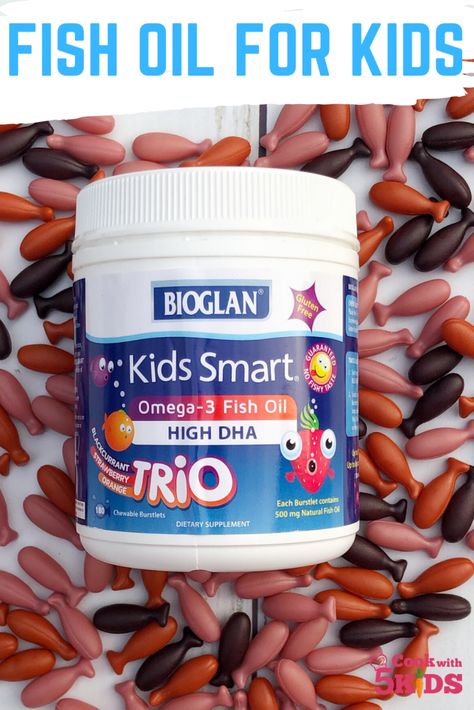 Cookwith5Kids | Fish oil for kids | https://cookwith5kids.com Do you know all the benefits when taking fish oil? Check out today's blog post for all the details. Fish oil can help with so many important body functions. #fishoil #fishoilforkids #kidssupplements #omega3 #omega3s #highDHA Fish Oil For Kids, Sport Supplements, Body Functions, Gluten Free Kids, Magnesium Benefits, Sick Baby, Healthy Brain, Vitamins For Women, Oil Benefits