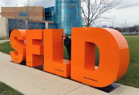 Giant Selfie Letters and Numbers Signs | Signs by Crannie Big Letters Decoration, Logo Installation, Letter Standee, Monument Signage, Business Signs Outdoor, Giant Letters, Sign Letters, Free Standing Letters, Entry Signs