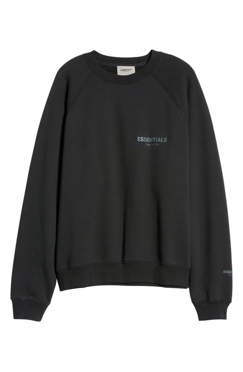 Fear of God Essentials Relaxed Crewneck "Black" now available online Essentials Crewneck, Fear Of God Essentials, Merch Ideas, Fashion Deals, Fear Of God, Black Sneaker, Crew Neck, Sweatshirts, Quick Saves