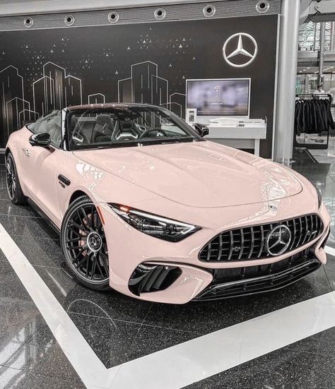 #follow #cars #luxury #mercedesbenz #pink #lifestyle #blogging #blogger #blog Cute Cheap Cars, Best First Cars, Cute First Cars, Pretty Cars For Women, Car Asthetics Photos, Vintage Car Aesthetic, Baddie Cars, Rides Aesthetic, Couple Cars