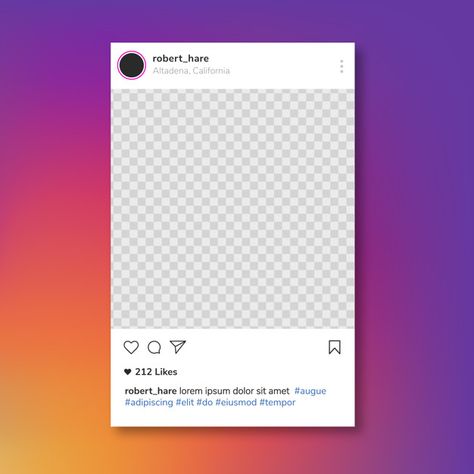 Instagram post frame Free Vector Instagram Post Frame, Instagram Frame Prop, Instagram Photo Booth, Social Media Calendar Template, Comunity Manager, Post Frame, Better Instagram, Vector Frame, Instagram Photo Frame