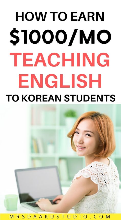 Do you want to teach english online to kids? Then you can be an online tutor and start making money online as a teacher for Korean students. They are fun and you can find everything about how to get started as an ESL teacher here. Earn passive income from teaching online. You can work from home and generate nice income. #workfromhome #tutoringjobs #makemoney #passiveincome #jobs Jobs For Students Online, Online Tutoring Jobs At Home, Teaching English Online Jobs, Teach English Online, Online Jobs For Students, Online Teaching Jobs, Earn Money Online Free, Korean Student, Online Teacher