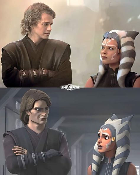 Ahsoka Live Action, Darth Vader And Ahsoka, Anakin Ahsoka, Anakin And Ahsoka, Anakin Vader, Star Wars Anakin, Star Wars Ahsoka, Star Wars Drawings, Hayden Christensen