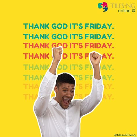 TGIF! 🎉 As we bid farewell to the workweek, may your weekend be filled with laughter, relaxation, and moments that make you smile. Cheers to a well-deserved break! 🌟 #happyweekend #tgif #tilesonline Ads Creative Advertising Ideas, Advertising Ideas, Lagos Nigeria, Work Week, Ads Creative, Creative Advertising, Happy Weekend, Tgif, Thank God