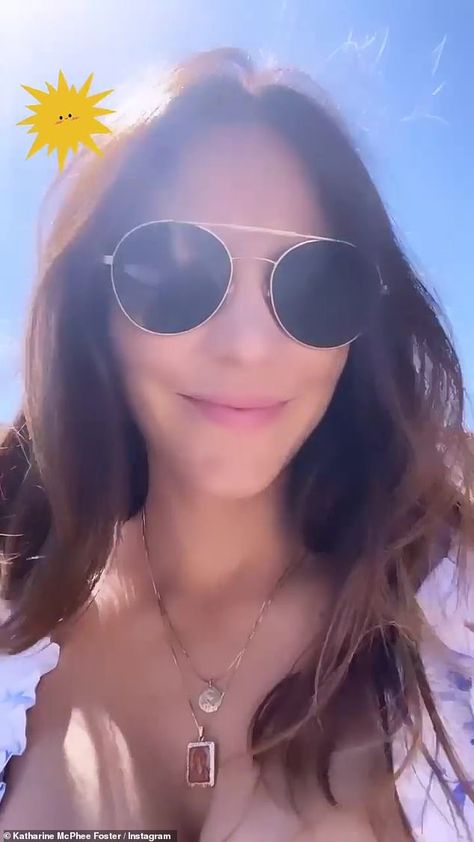 Katharine McPhee jokes about her bust as she breastfeeds her infant son Rennie | Daily Mail Online Katherine Mcphee, Celebrity Children, Katharine Mcphee, Glamour World, Old Singers, Celebrity Kids, Who Said, Round Sunglass Women, Daily Mail