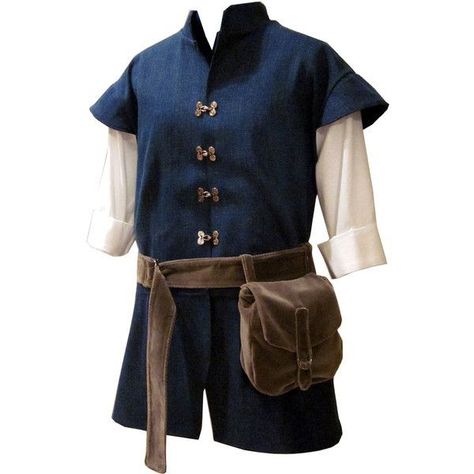 Medieval outfit idea. Blue shirt. Medieval Clothing Men, Medieval Fantasy Clothing, Mens Tunic, Medieval Tunic, Medieval Outfit, Fair Outfits, Medieval Clothes, Ren Fair, Fantasy Clothes