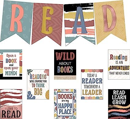 Classroom Book Nook, Read Bulletin Board, Calendar Bulletin Boards, Reading Bulletin Boards, Giant Letters, Read Letters, Bulletin Board Sets, Teacher Created Resources, Weather Seasons