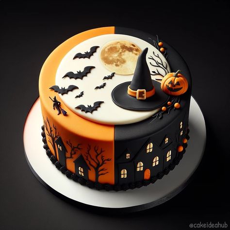 Halloween Themed Birthday Cake, Halloween Bday Cakes, Halloween Cakes Ideas, Birthday Cake Halloween, Holloween Cake, Halloween Cake Decorations, Halloween Cake Design, Halloween Cake Ideas, Cute Halloween Cakes