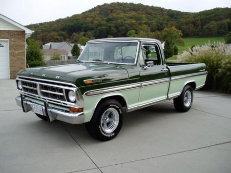 1971 FORD F-100 RANGER XLT.. 390 V8 .. NOW HERE IS ONE NICE TRUCK ... MUST SEE.., image 2 1971 Ford F100, Ford Trucks For Sale, Old Ford Truck, Green Truck, Ranger Truck, Ford Ranger Truck, Dream Trucks, Custom Pickup Trucks, Built Ford Tough