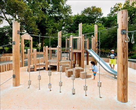 Adventure Playground, Classic TimberForm Stepping Chains, 4500-006 Public Park Design, Children's Playground Equipment, Playgrounds Architecture, Playground Landscaping, Interior Design Portfolio Layout, Adventure Playground, Kids Play Spaces, School Building Design, Play Ground