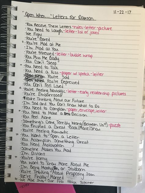 Open When Letter For Best Friend, Boyfriend Gifts Open When Letters, Open When Cards For Boyfriend Ideas, Index Card Ideas For Boyfriend, Open When Letters Girlfriend, Open When Your On Your Period Letter, Open Letter When Ideas, Open When You Letters Ideas, Open When Letters To Yourself