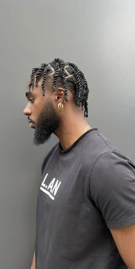 12 Trending Twists for Men (Video + Gallery) | Men's Hairstyle Ideas Taper Fade With Twists, Two Strand Twist Taper Fade Men, Taper Fade Haircut With Braids, Men Twists Hairstyles Short, Braids With Taper, 2 Strand Twist Men, Twist Hair Men, Box Braids Men, Hairstyles Twist