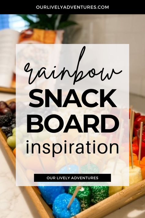 A rainbow snack board is the perfect addition for your next party.  Snack boards are easy to assemble and your guests will love it! Rainbow Charcuterie Board, Snack Boards, Rainbow Snacks, Sip And See, Snack Board, Party Snack, Board Inspiration, Rainbow Party, Soju Bottle