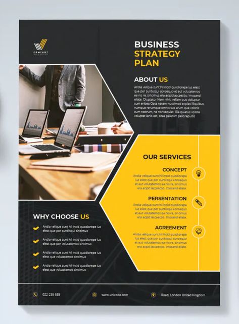 Company Promotion Poster, Company Flyer Design Business, Flyers For Business, Product Flyer Design, Business Posters, Dashboard Design Template, Branding Infographic, Company Flyer, Rollup Banner Design