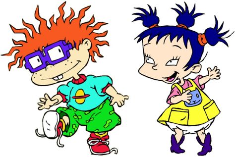 Chuckie and Kimi Finster Kimi Finster, Chuckie Finster, Rugrats All Grown Up, 90s Childhood, All Grown Up, Animal Faces, Gummy Bears, Stitch Disney, Cartoon Network