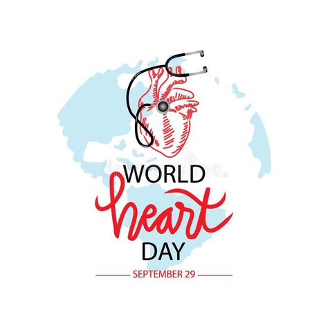 Special Days In September, World Heart Day Poster Design, World Heart Day Creative Ads, World Heart Day Poster, Heart Day Poster, Gnm Nursing, September Days, Devotional Images, World Heart Day