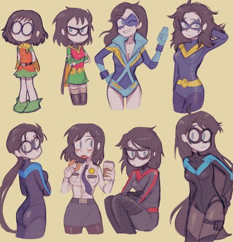 Fem Nightwing, Nightwing Fanart, Nightwing Hoodie, The Batfamily, Robin Girl, Teen Titans Fanart, Hxh Characters, Cartoon Girls, Batman Funny