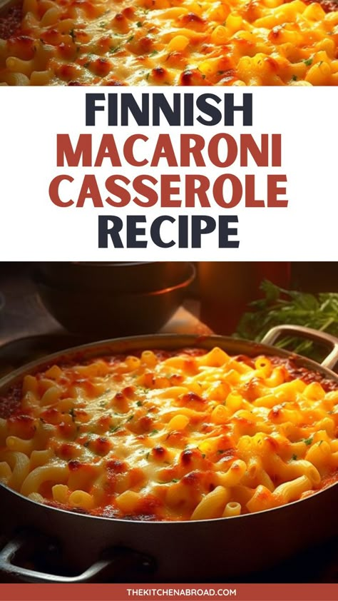 Finnish Macaroni Casserole, Finnish Recipes Dinners, Finland Recipes Traditional, Finland Food Recipes, Finnish Food Recipes, Barely Recipes, Finland Recipes, Comfort Food Quotes, Dinner Meals Vegetarian