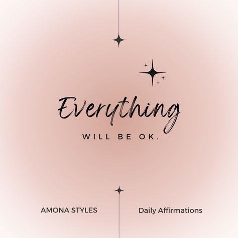 Everything will be okay ! #motivation #motivationalquotes #inspiration #quotes #quotestoliveby #wordsofwisdom #wordstoliveby It Will Be Ok Quotes, Everything Will Be Ok, This Too Shall Pass, Enneagram Types, Motivational Thoughts, Question Everything, Light Of Life, You Are Strong, Encouragement Quotes