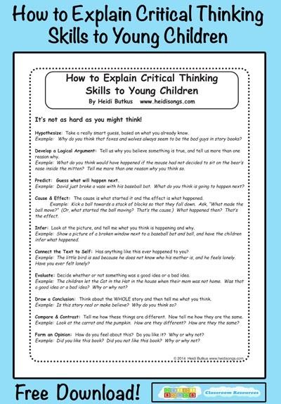 How to Teach Critical Thinking Skills to Young Children (Freebie!) Critical Thinking Activities High School, Academic Decathlon, Clifford Books, Kids Critical Thinking, Teaching Critical Thinking, Critical Thinking Questions, Critical Thinking Activities, Higher Order Thinking Skills, High School Activities