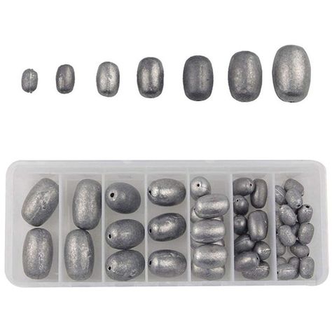 Egg Sinker Kit - 42pcs Sliding Fishing Weight Oval Shaped Sinker Bass Casting Worm Weights Bullet Sinker for Saltwater Freshwater Fishing Catfishing Bottom Fishing Tackle Bottom Fishing Rigs, Fishing Sinkers, Plastic Worms, Bottom Fishing, Fish Bites, Salt Water Fishing, Surf Fishing, Fishing Rigs, Fishing Techniques