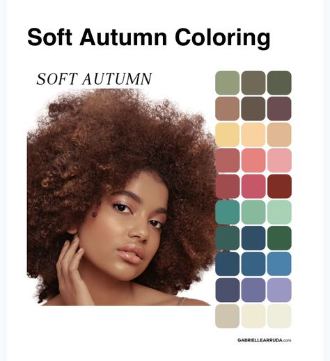 Soft Autumn Black, Color Mapping, Soft Autumn, Season Colors, Skin Color, Fall Colors, Makeup Tutorial, Skin, Makeup