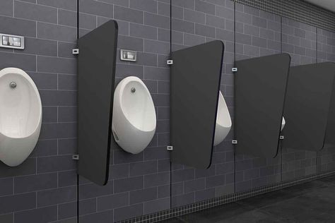 Urinal Modesty Panels (UMPs) Urinal Partition, Urinal Design, Restroom Accessories, Cubicle Partitions, Toilet Cubicle, Private Workspace, Public Restroom, Wall Cladding, High Quality Shoes