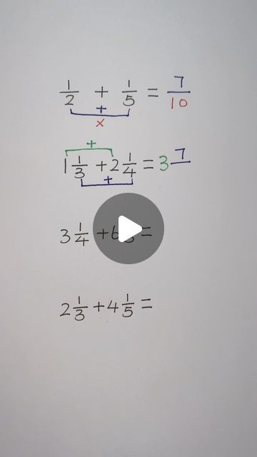 Fraction Tricks, How To Add Fractions, Add Fractions, Math Strategies, Math Tricks, Math For Kids, Kitchen Remodel, On Instagram, Instagram