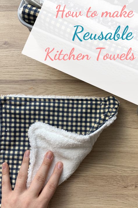 Cloth Paper Towels Diy, Kitchen Sewing Ideas, Diy Reusable Paper Towels, Fabric Paper Towels, Diy Unpaper Towels, Sewing Pillowcases, Napkins Sewing, Diy Kitchen Towels, Cloth Toilet Paper