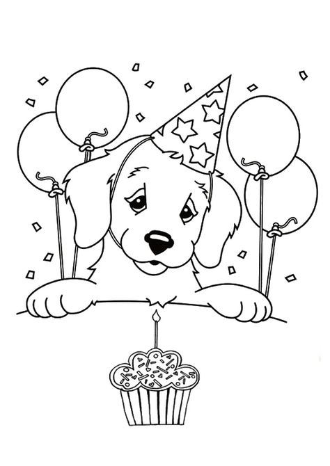 print  coloring image Owlette Mask, Happy Birthday Puppy, Cupcake Coloring Pages, Happy Birthday Coloring Pages, Puppy Coloring Pages, Happy Birthday Dog, Birthday Coloring Pages, Free Adult Coloring Pages, Animals Coloring