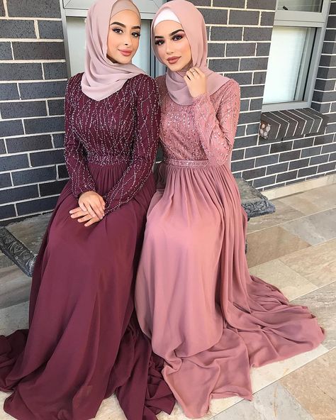 Formal & Evening Gowns on Instagram: “Where are you shopping this weekend? Visit us at 198 Waterloo Rd Greenacre for last minute gowns available for sale & hire ❤️” Hijab Party Outfit, Girls Graduation Dresses, Hijab Prom Dress, Satin Dress Outfit, Modest Evening Gowns, Modest Formal Dresses, Abaya Design, Muslim Evening Dresses, Modest Evening Dress