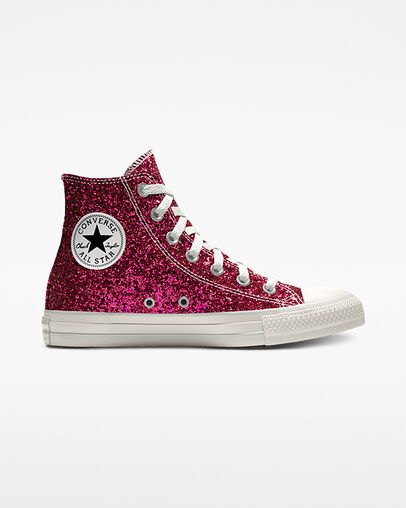 Pink Glitter Converse, Glitter Converse, Custom Chuck Taylors, Converse Shoes Womens, Converse Shop, Glitter Canvas, Fresh Shoes, Chuck 70, Star Sneakers