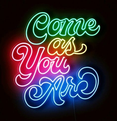 Rainbow Neon Sign, Neon Collage, Neon Lettering, Neon Font, Neon Background, Den Ideas, Neon Quotes, Neon Moon, Neon Words