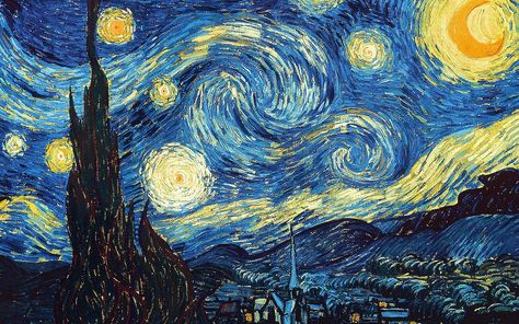 Download free HD stock image of Starry Sky Van Gogh Oil Paintings Easy, Paintings To Recreate, Famous Oil Paintings, Love So Pure, Painted Vans, Nature Iphone Wallpaper, Paintings Easy, Van Gogh Paintings, Painting Easy