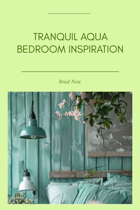 Explore serene aqua bedroom inspirations that transform your space into a calm sanctuary using calming shades and decor ideas. Aqua Bedroom Ideas For Adults, Sea Glass Bedroom, Aquamarine Bedroom, Aqua Bedroom Ideas, Aqua Bedroom Decor, Seafoam Green Bedroom, Aqua Paint Colors, Green Bedroom Colors, Aqua Color Schemes