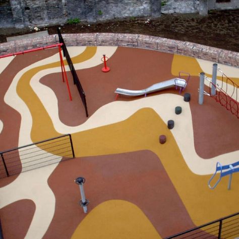 Landscape Pavement, Rubber Playground Flooring, Recycled Tyres, Resin Bound Driveways, Resin Driveway, Playground Surface, Rubber Playground, Playground Safety, Safe Playground