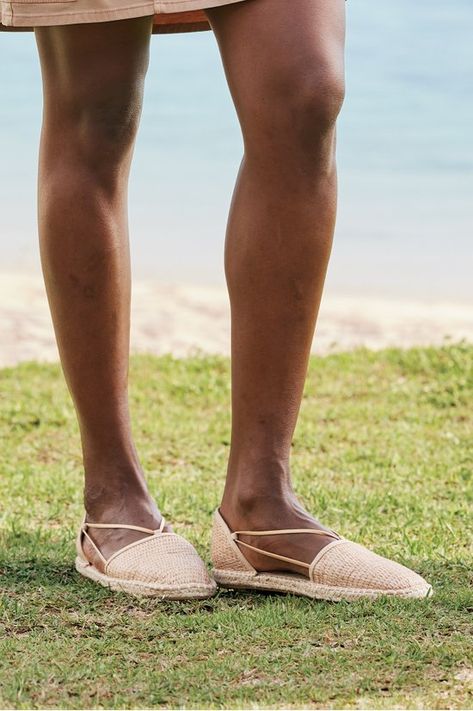 White espadrilles