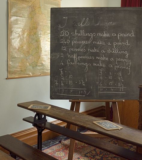 Schoolroom in Lanhydrock House, Cornwall County House, Cornwall England, Stately Home, Country Estate, Manor House, Nanny, Drafting Desk, Cornwall, Dining Bench